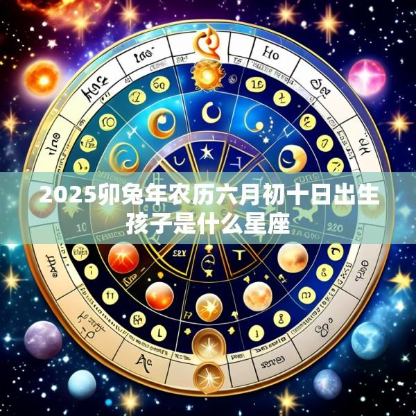 2025卯兔年农历六月初十日出生孩子是什么星座