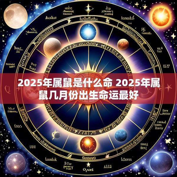 2025年属鼠是什么命 2025年属鼠几月份出生命运最好