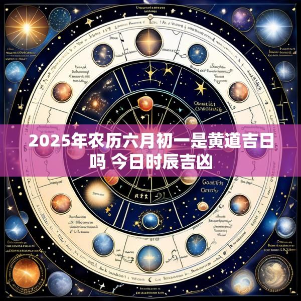 2025年农历六月初一是黄道吉日吗 今日时辰吉凶