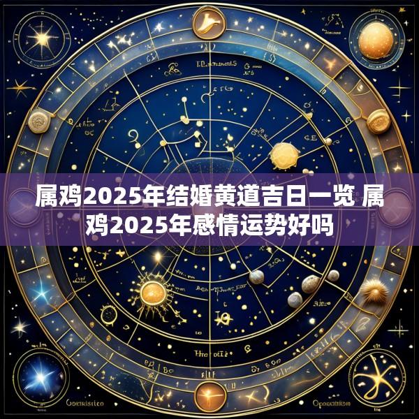 属鸡2025年结婚黄道吉日一览 属鸡2025年感情运势好吗
