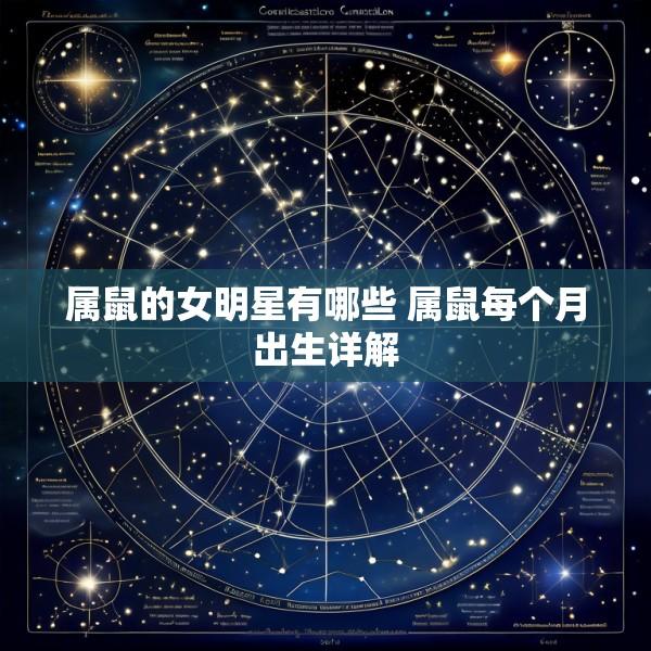 属鼠的女明星有哪些 属鼠每个月出生详解