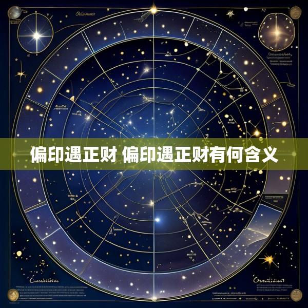偏印遇正财 偏印遇正财有何含义