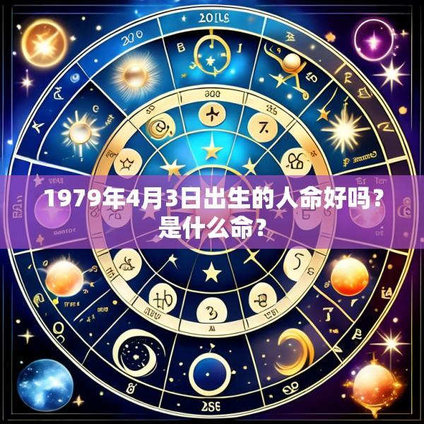 1979年4月3日出生的人命好吗？是什么命？