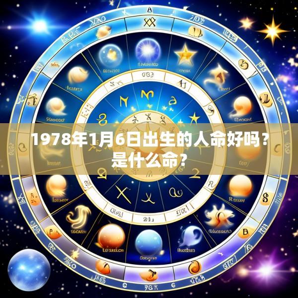 1978年1月6日出生的人命好吗？是什么命？