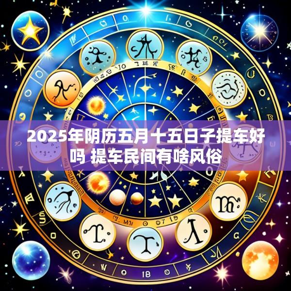2025年阴历五月十五日子提车好吗 提车民间有啥风俗
