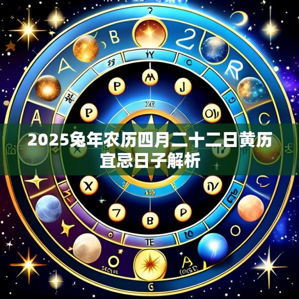 2025兔年农历四月二十二日黄历宜忌日子解析