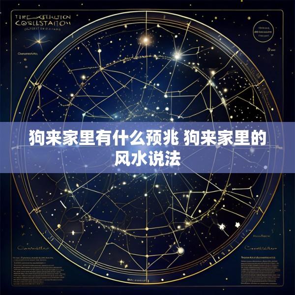狗来家里有什么预兆 狗来家里的风水说法