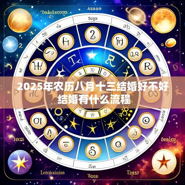2025年农历八月十三结婚好不好 结婚有什么流程