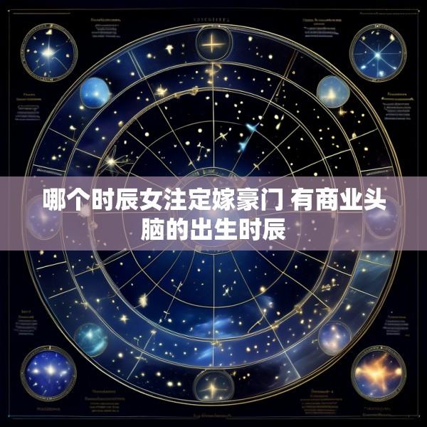 哪个时辰女注定嫁豪门 有商业头脑的出生时辰