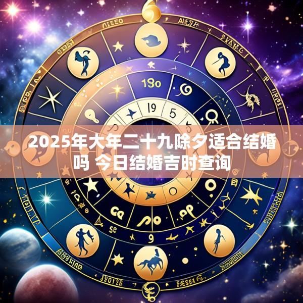 2025年大年二十九除夕适合结婚吗 今日结婚吉时查询