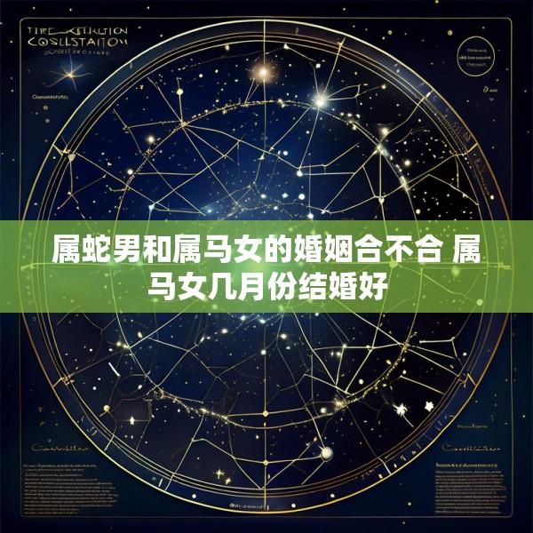 属蛇男和属马女的婚姻合不合 属马女几月份结婚好