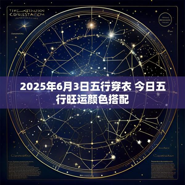 2025年6月3日五行穿衣 今日五行旺运颜色搭配