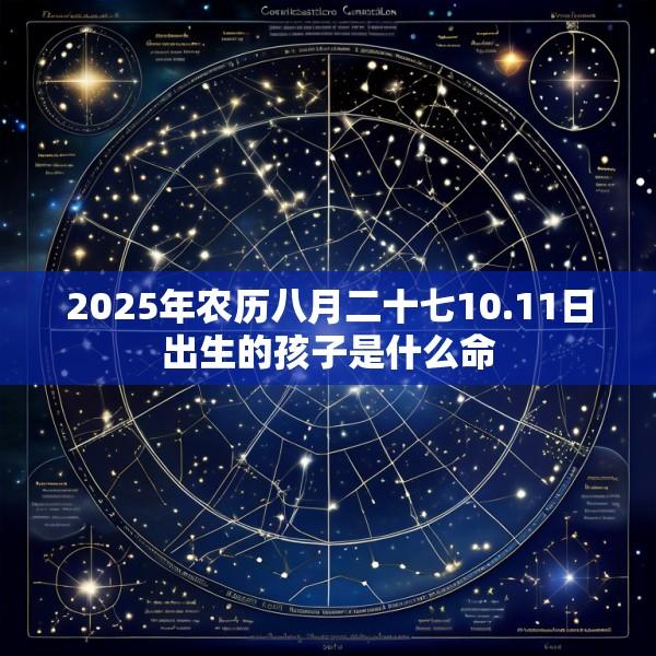 2025年农历八月二十七10.11日出生的孩子是什么命