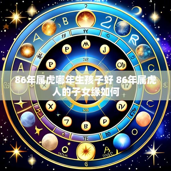 86年属虎哪年生孩子好 86年属虎人的子女缘如何