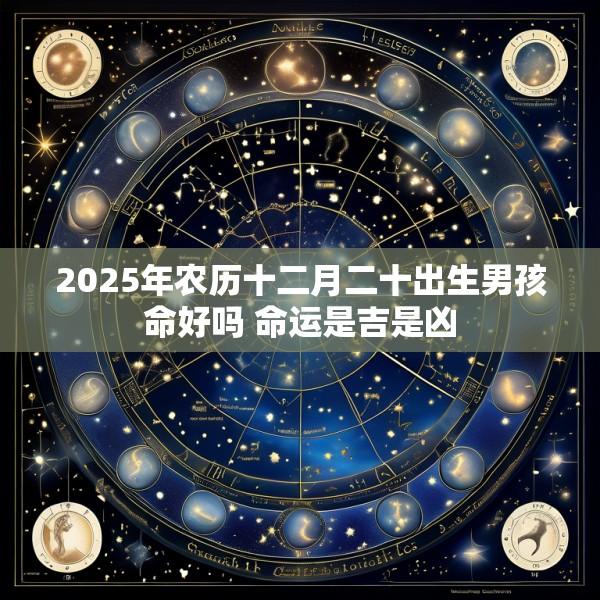 2025年农历十二月二十出生男孩命好吗 命运是吉是凶