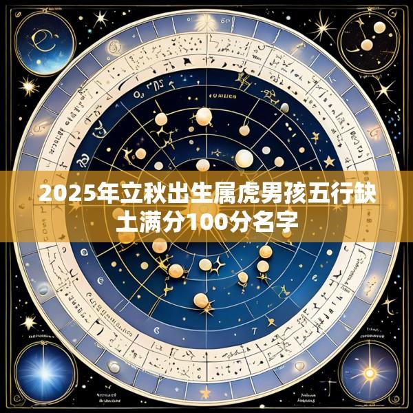 2025年立秋出生属虎男孩五行缺土满分100分名字