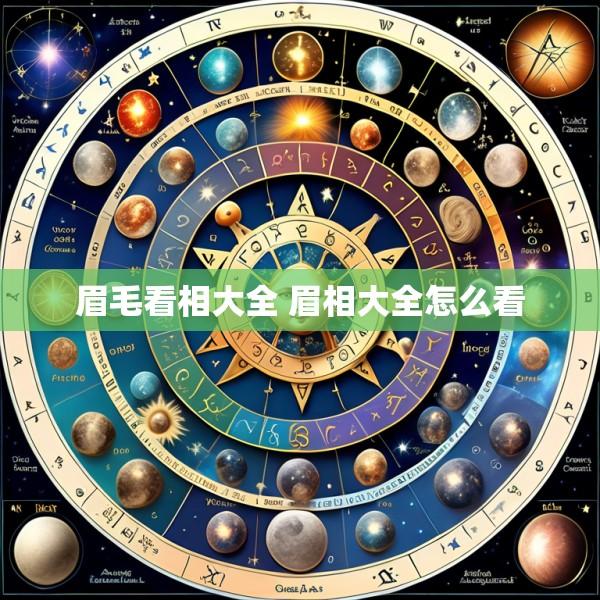 眉毛看相大全 眉相大全怎么看