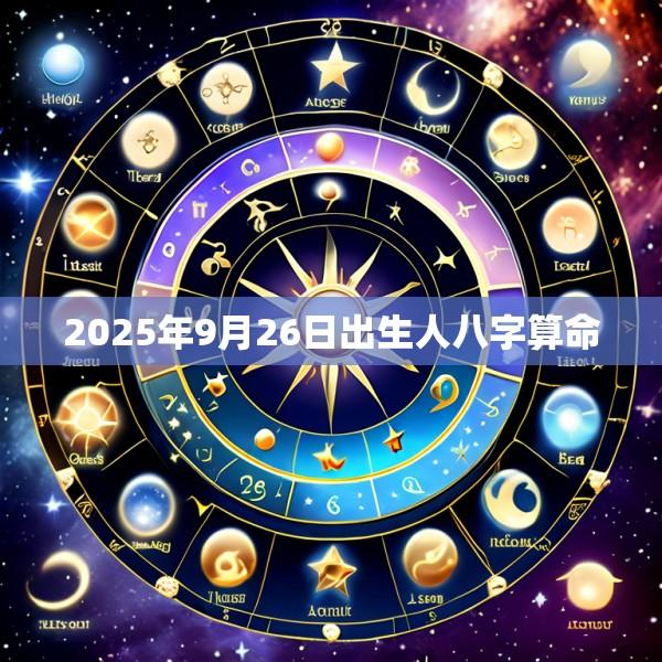 2025年9月26日出生人八字算命