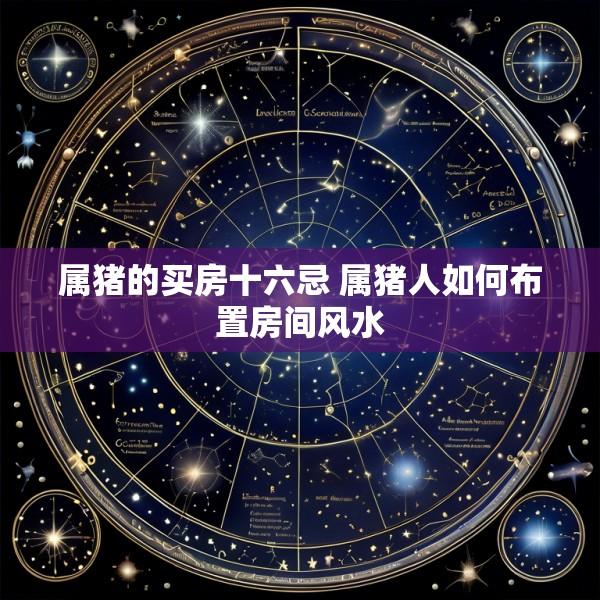 属猪的买房十六忌 属猪人如何布置房间风水