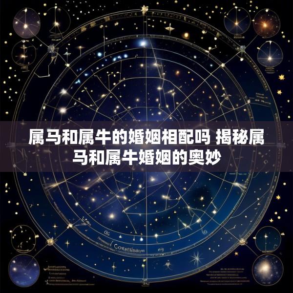 属马和属牛的婚姻相配吗 揭秘属马和属牛婚姻的奥妙