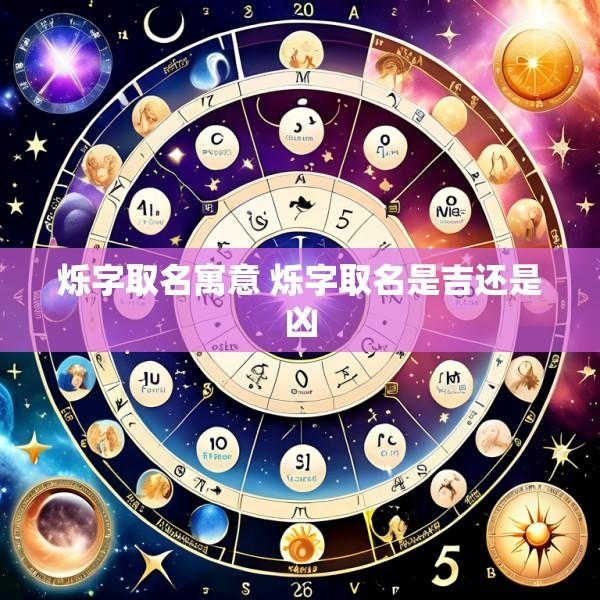 烁字取名寓意 烁字取名是吉还是凶