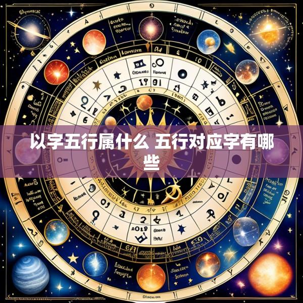 以字五行属什么 五行对应字有哪些