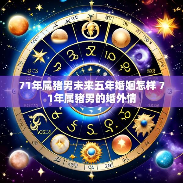 71年属猪男未来五年婚姻怎样 71年属猪男的婚外情