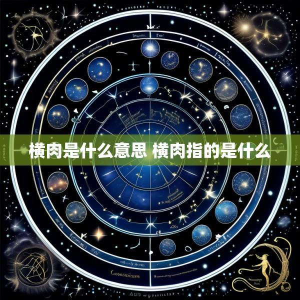 横肉是什么意思 横肉指的是什么