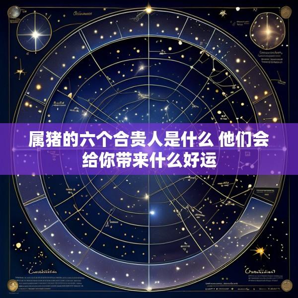 属猪的六个合贵人是什么 他们会给你带来什么好运