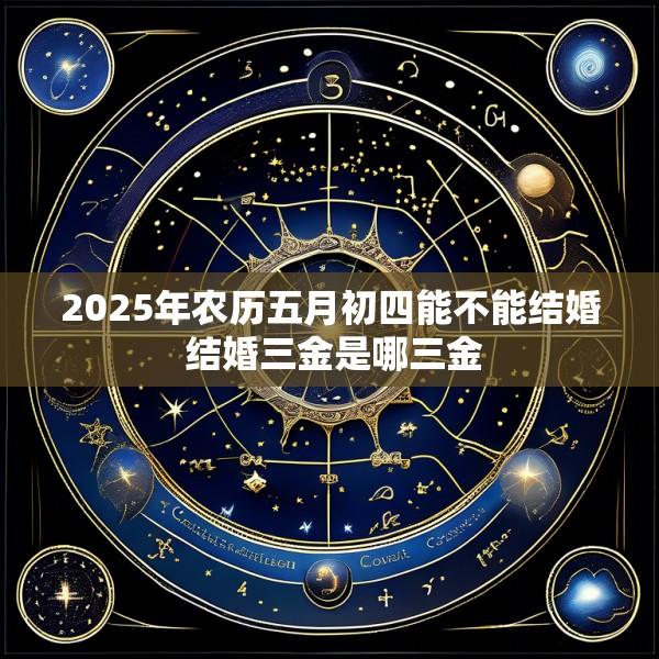 2025年农历五月初四能不能结婚 结婚三金是哪三金
