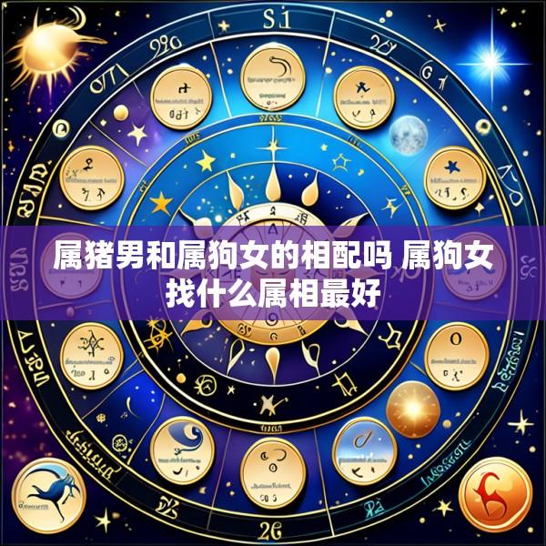 属猪男和属狗女的相配吗 属狗女找什么属相最好