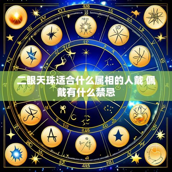 二眼天珠适合什么属相的人戴 佩戴有什么禁忌