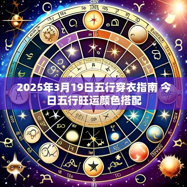 2025年3月19日五行穿衣指南 今日五行旺运颜色搭配