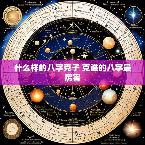 什么样的八字克子 克谁的八字最厉害
