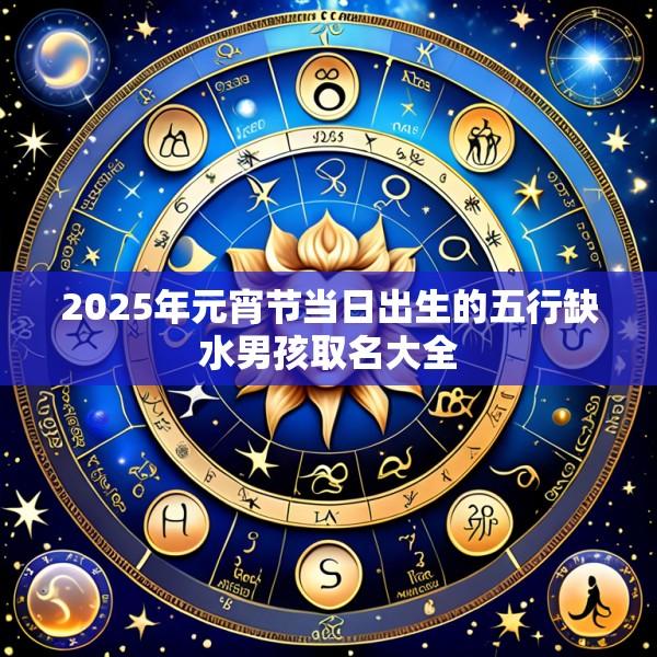 2025年元宵节当日出生的五行缺水男孩取名大全