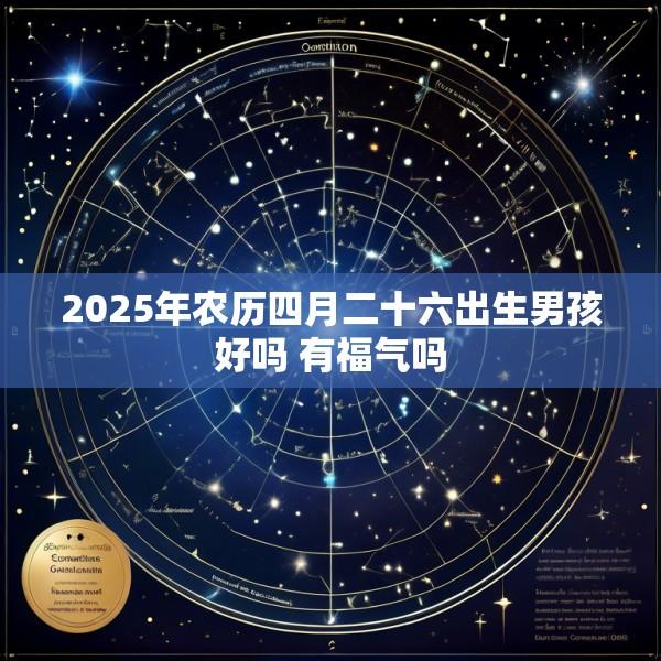 2025年农历四月二十六出生男孩好吗 有福气吗