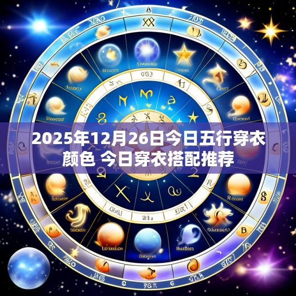 2025年12月26日今日五行穿衣颜色 今日穿衣搭配推荐