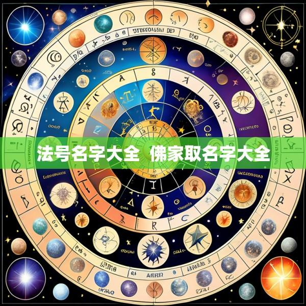 法号名字大全  佛家取名字大全