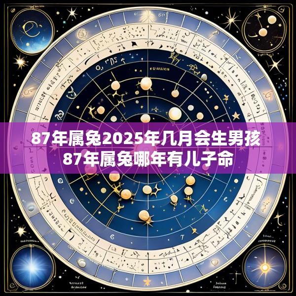 87年属兔2025年几月会生男孩 87年属兔哪年有儿子命