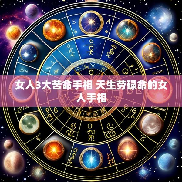 女人3大苦命手相 天生劳碌命的女人手相