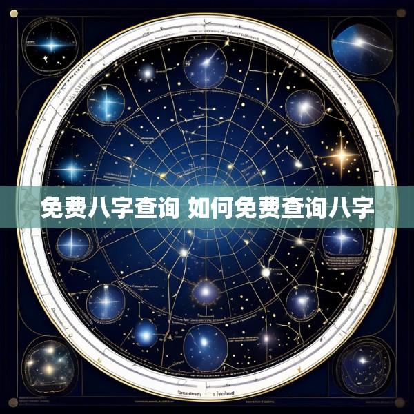 免费八字查询 如何免费查询八字