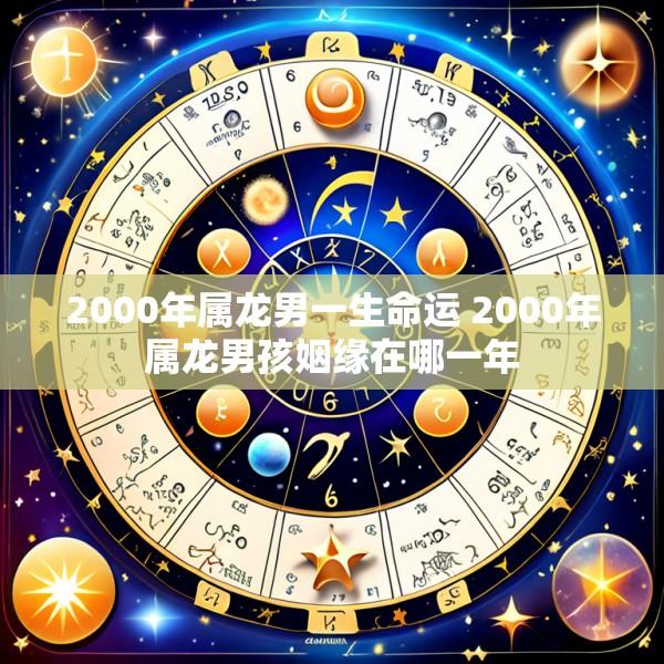 2000年属龙男一生命运 2000年属龙男孩姻缘在哪一年
