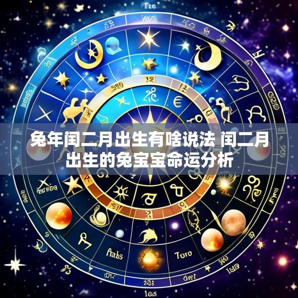兔年闰二月出生有啥说法 闰二月出生的兔宝宝命运分析
