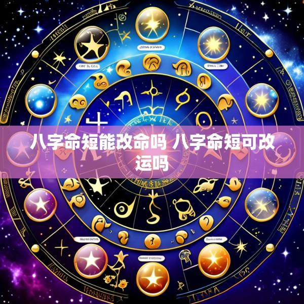 八字命短能改命吗 八字命短可改运吗