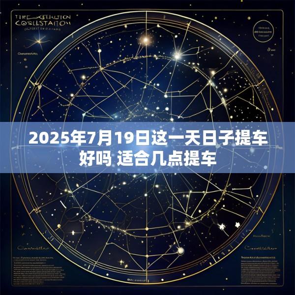 2025年7月19日这一天日子提车好吗 适合几点提车