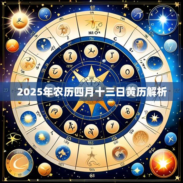 2025年农历四月十三日黄历解析