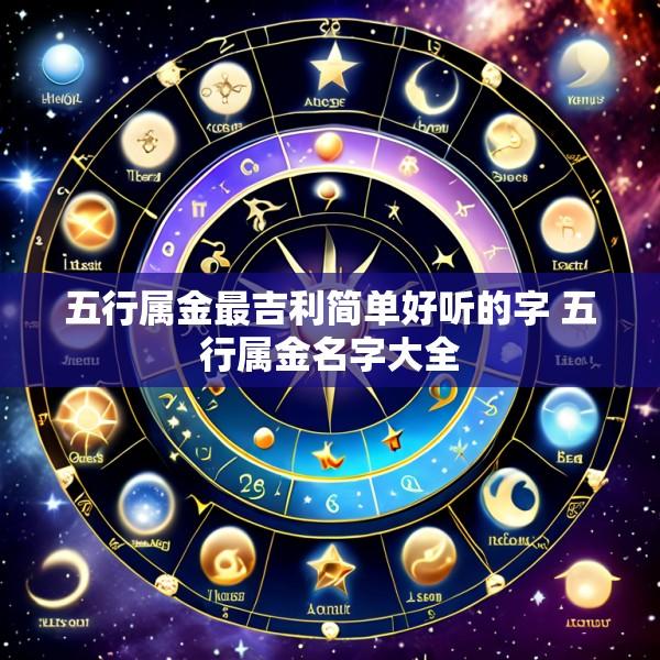 五行属金最吉利简单好听的字 五行属金名字大全