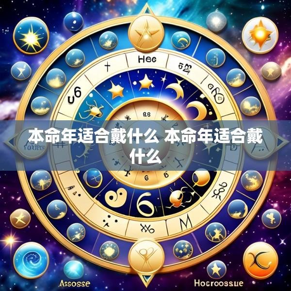 本命年适合戴什么 本命年适合戴什么