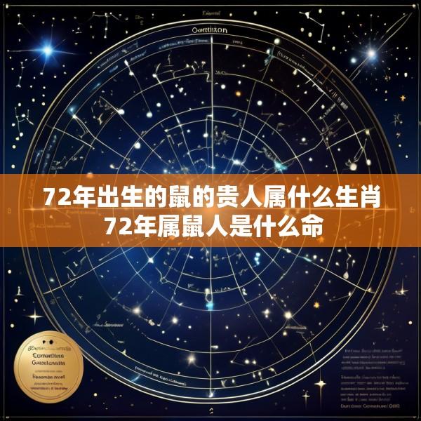 72年出生的鼠的贵人属什么生肖 72年属鼠人是什么命