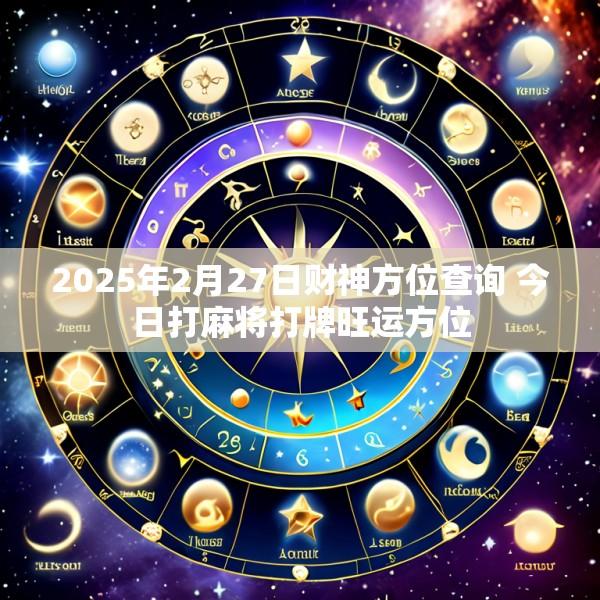 2025年2月27日财神方位查询 今日打麻将打牌旺运方位